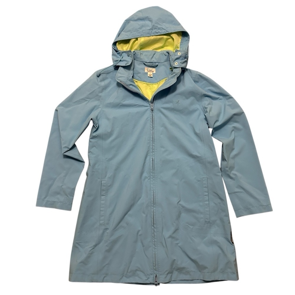 Lilly Pulitzer Full Zip Windbreaker Hooded Rain Coat